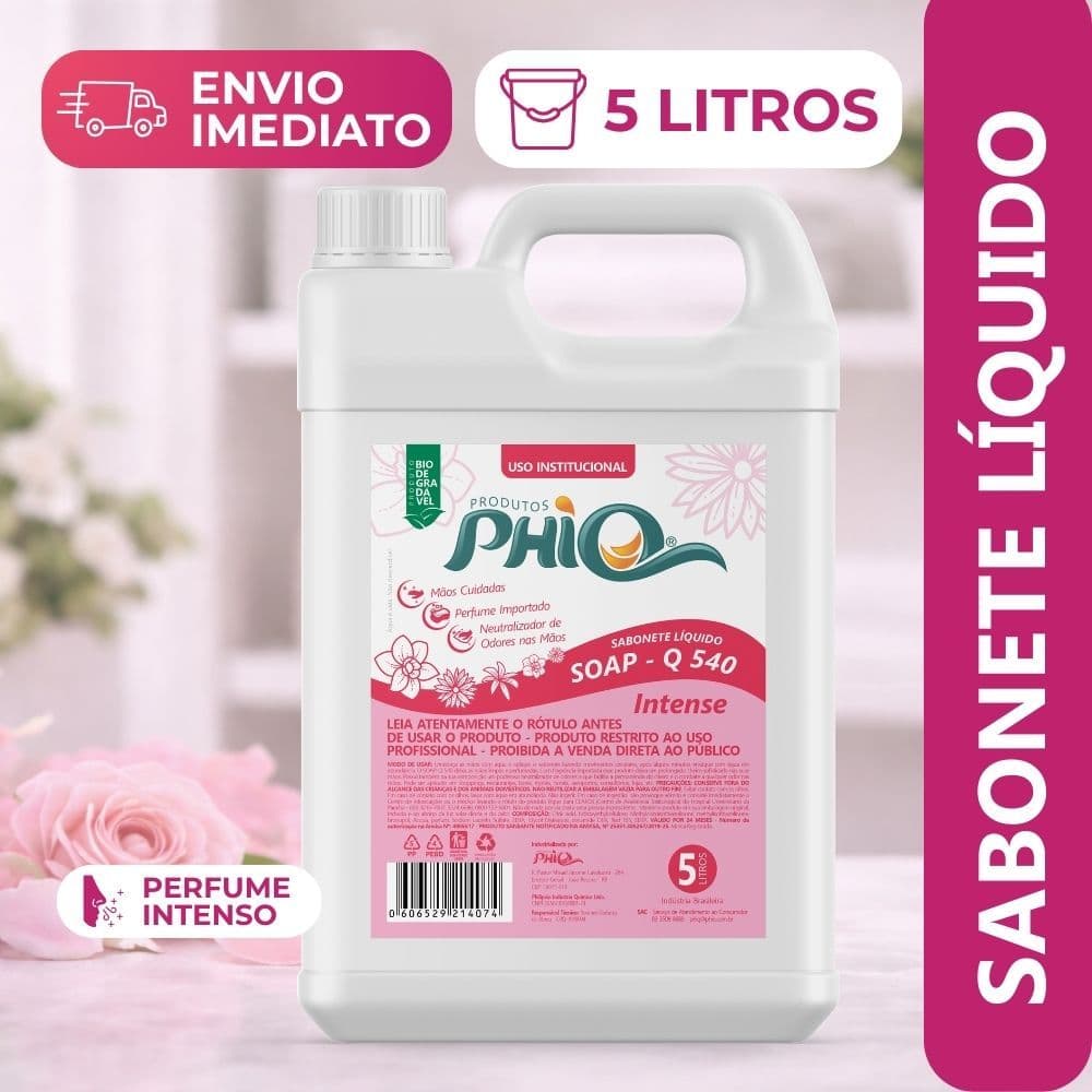 Sabonete Liquido 5LT Para Maos e Corpos Perolizado Hidratante Perfume Intenso Perolado Premium