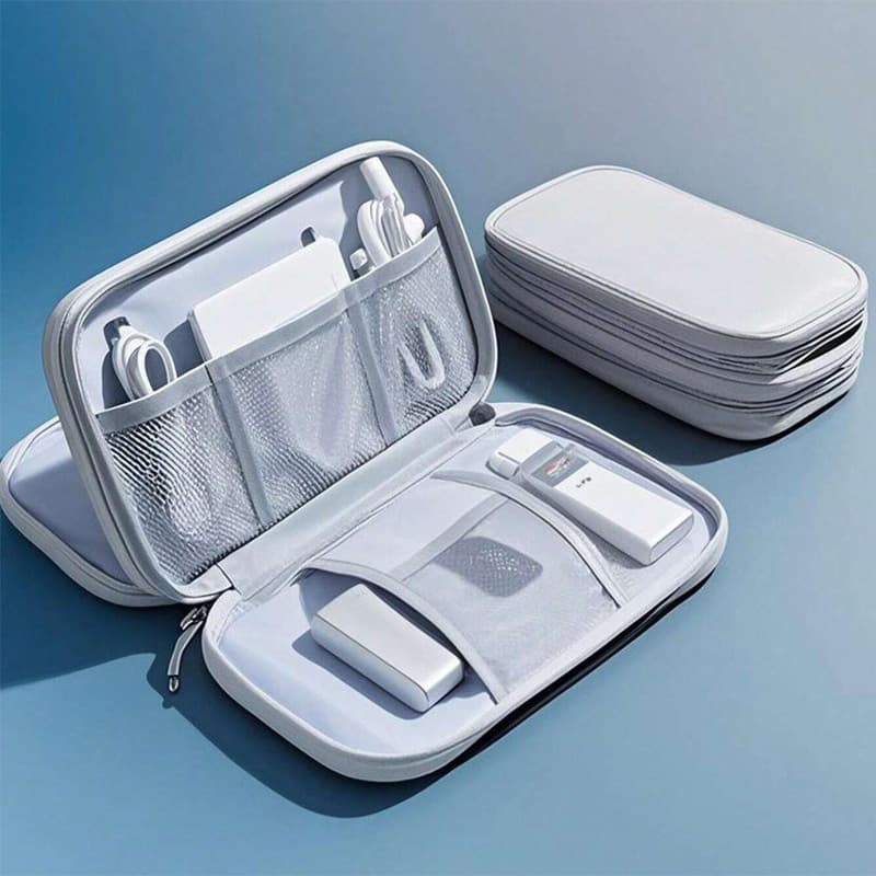 Bolsa Portátil Organizadora Multiuso - Armazena Celular, Cabos, Fios e Outros Acessórios