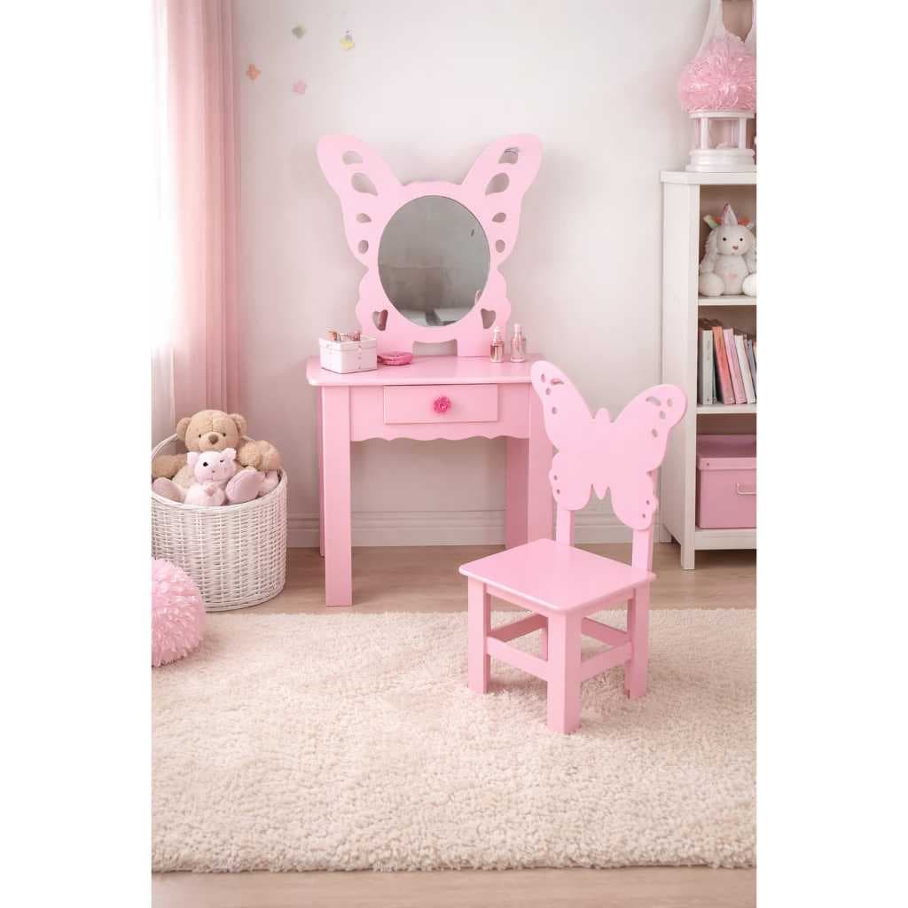 penteadeiras infantil com espelho mdf borboletas  personalizada