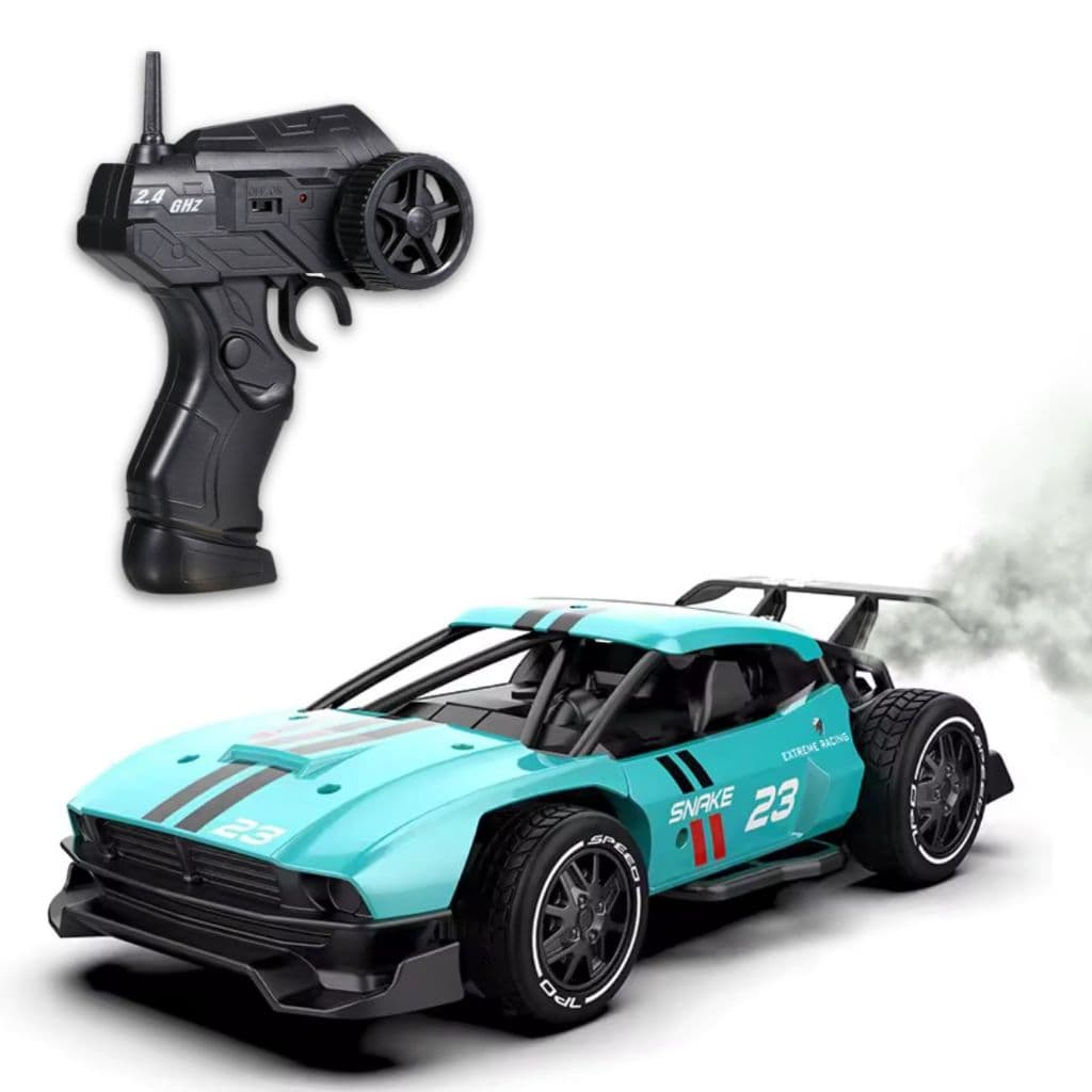 Carrinho de Controle Remoto Solta Fumaça Recarregável Brinquedo Presente