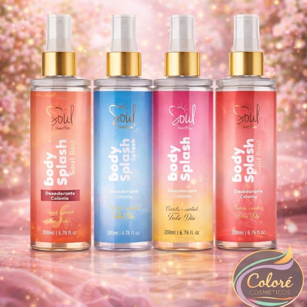 Body Splash Tradicional Soul Feminino 200ml Perfume Corporal Refrescante Leve Sensual Desodorante