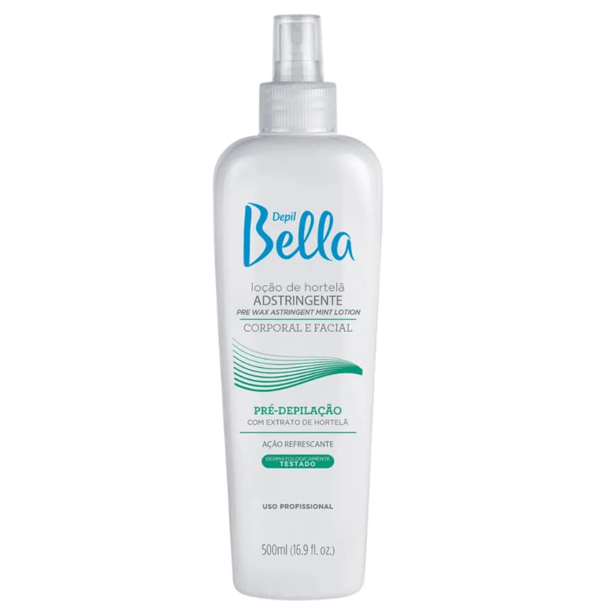 Loção de Hortelã Adstringente Pré-Depilação Depil Bella 500 ml