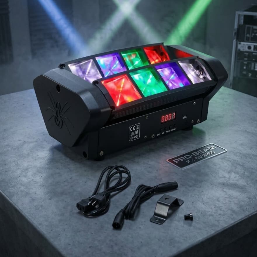 Mini Spider Led Lk840 Luz De Festa Com Efeitos 3d