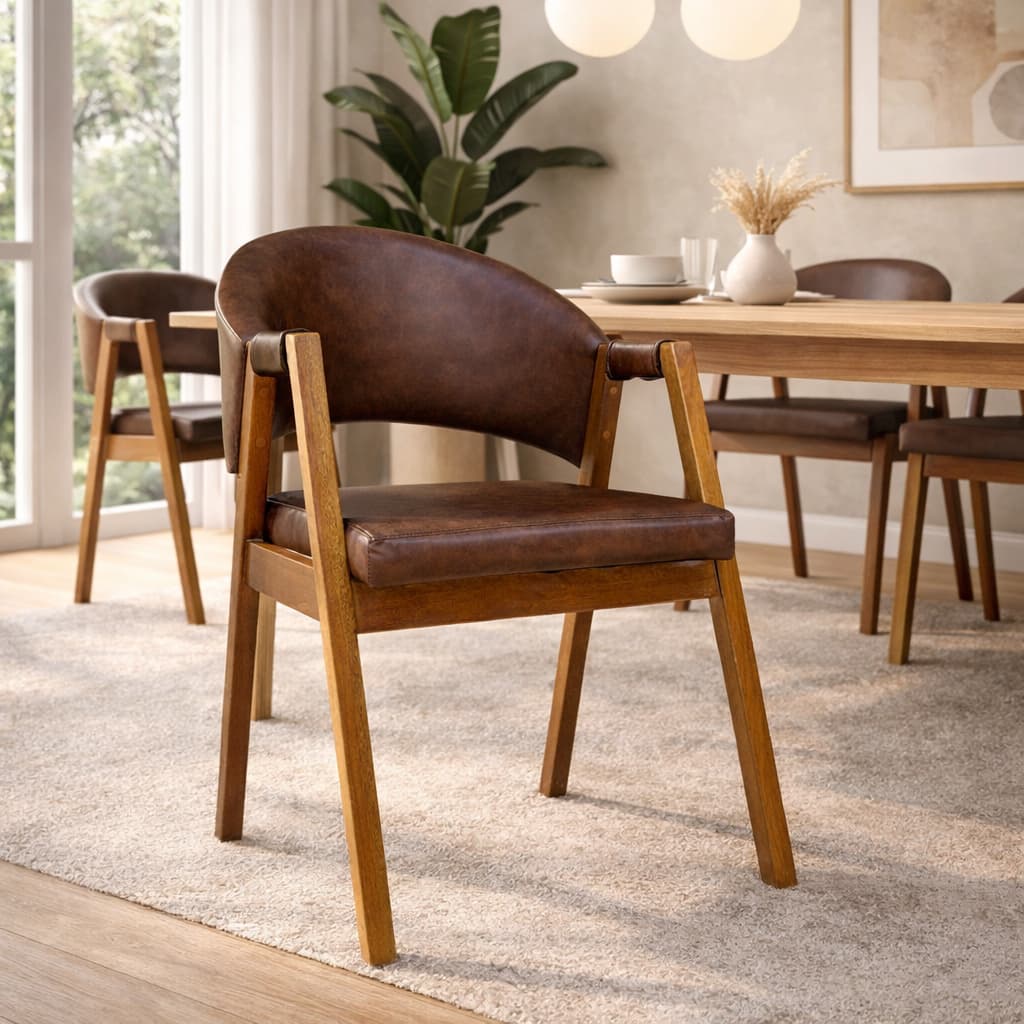 Cadeira Para Sala de Jantar Mesa Cozinha Lua Corino Alta Qualidade e Conforto