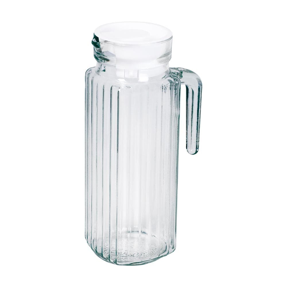 Jarra De Vidro 1 Litro Retro Com Textura Tampa De Plástico Mor