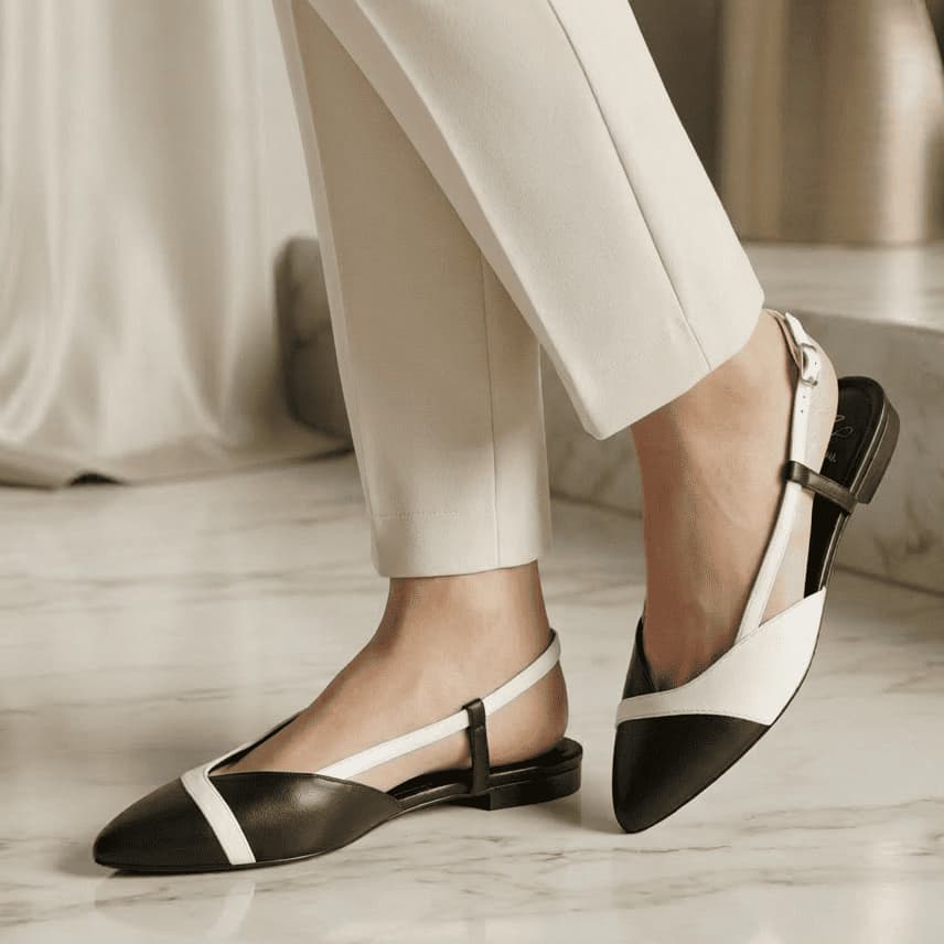 Sapatilha Feminina Confortável Com Fivela Ajustável Slingback Super Leve Elegante Lançamento
