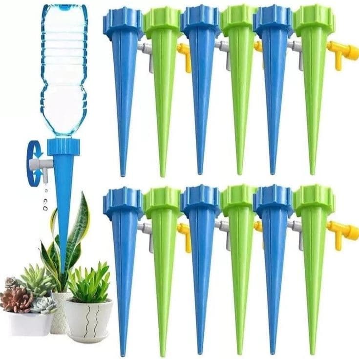 Kit com 12/24/36 Gotejador Irrigador Acoplável em Garrafa Pet Jardim Plantas Vaso Dosador Irrigação