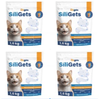 Areia para Gato Silica 1,6kg Cristais Finos Higiênica Premium Sanitária
