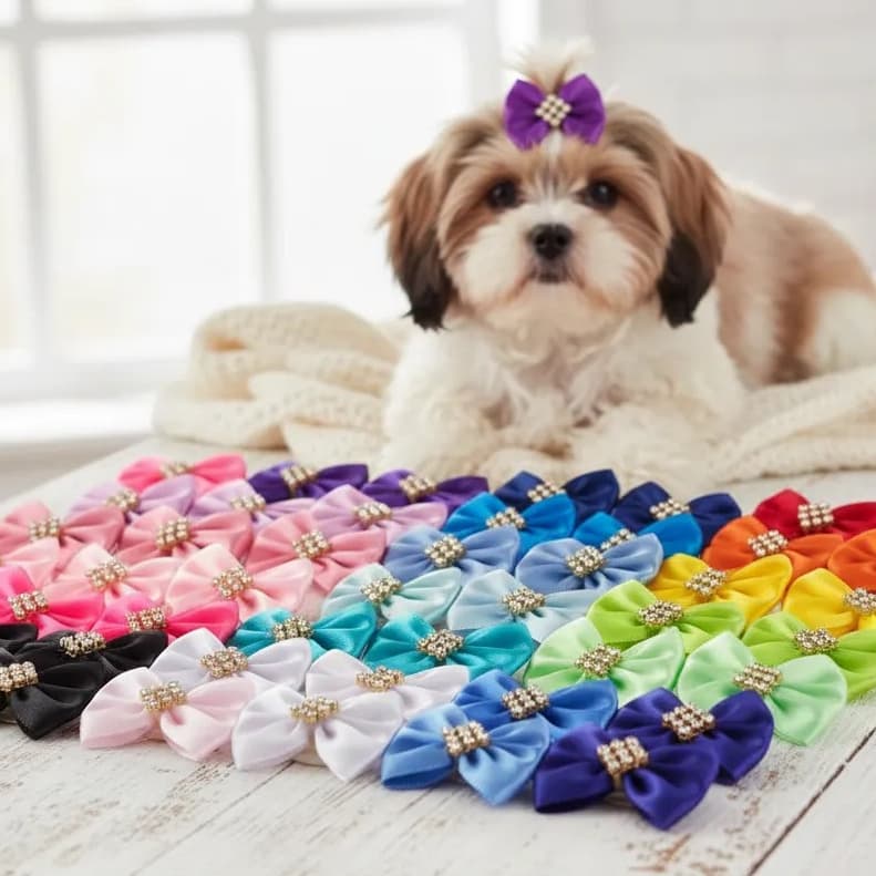 Lacinhos Pet Shop M Laços Banho E Tosa Cão E Gato Laço Pet Cetim