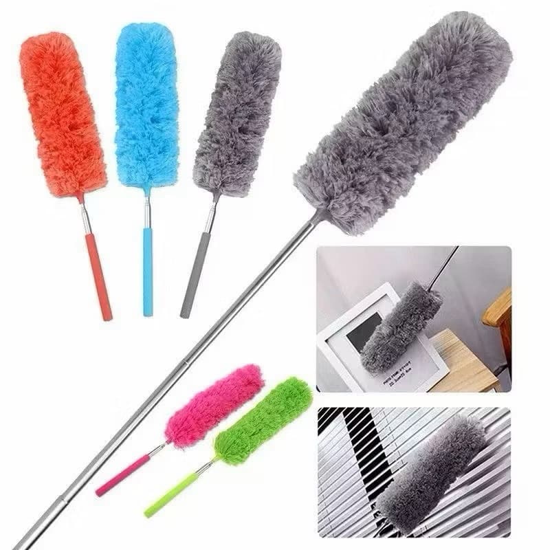 Espanador De Pó Em Microfibra Chenille Com Cabo Extensível de 27cm à 75cm Espanador Chenille Microfibra Retrátil