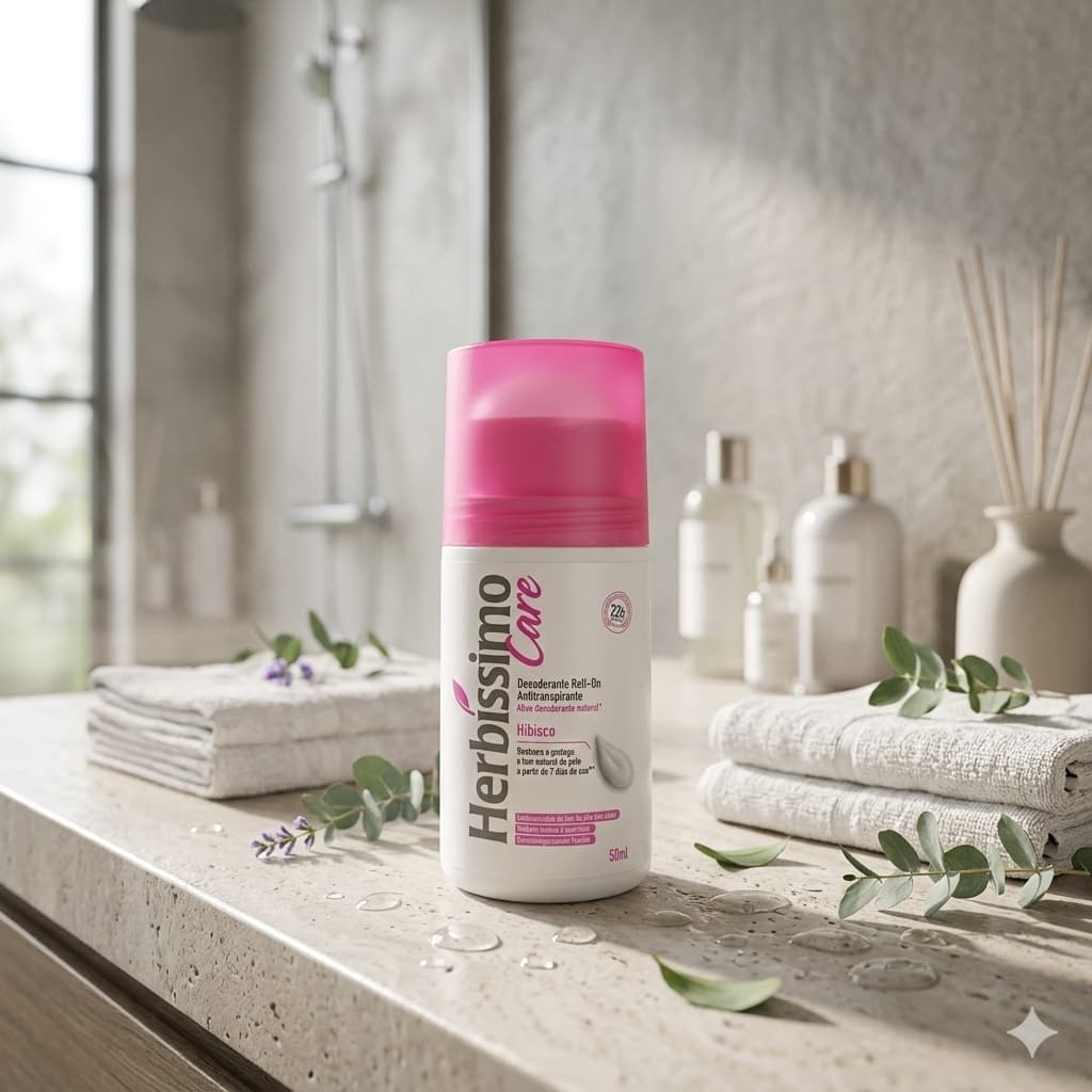 Desodorante Roll-On Antitranspirante Herbíssimo Care Hibisco 50ml