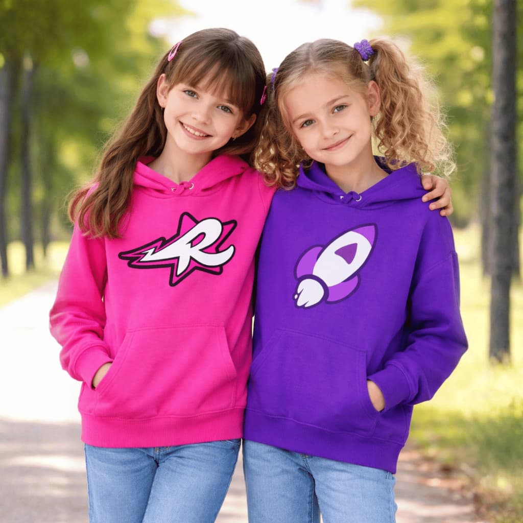 Kit 2 Moletom Blusa Infantil Emily Vick e Katlen Os Rosa Youtuber Influencer Novos Elementos Casaco