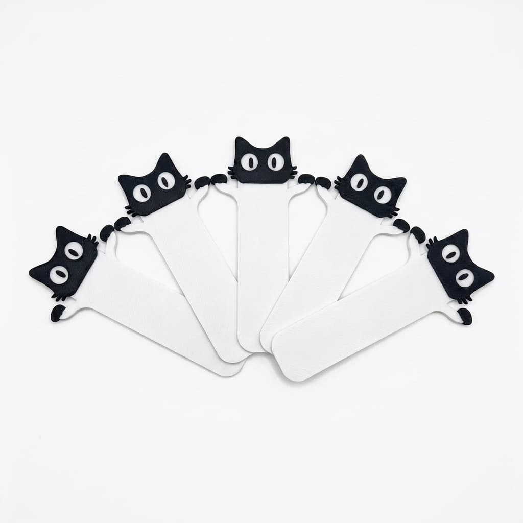Marcador de Página Gatinho Fofo Kit 5 Unidades -Marcador de Livro Criativo Fofo Acessório de Leitura
