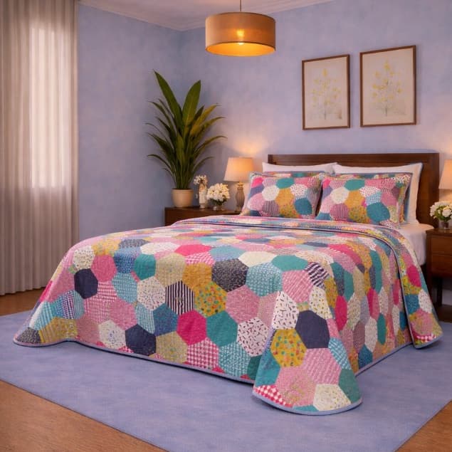 Kit Colcha Cobre Leito Luxo Casal Queen Dupla Face + 2  Porta - Travesseiros | *SUPER OFERTA*