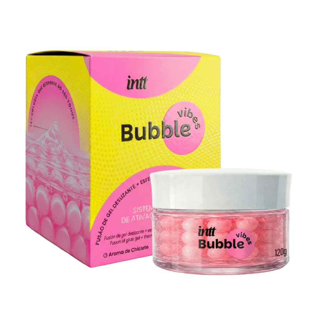 Bubble Vibes 3 em 1 Lubrificante e Excitante com Esferas e Jambu 120g Intt
