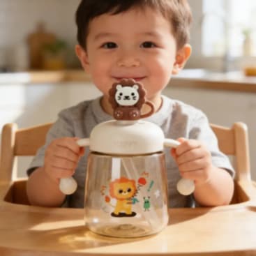 Copo de Transição Infantil com Bico de Silicone Bebê