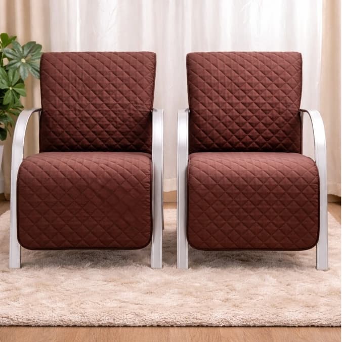 Kit Capa de Poltrona De 1 Lugar Com 1- 2 - 4 Peças Jogo De Protetor com Fixador Sem Braço - Exclusivo