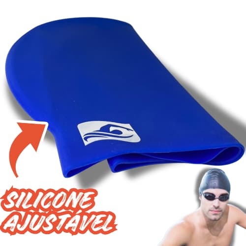 Touca de Natação Silicone Adulto e Juvenil - Hidroginastica Masculino Feminino Azul Preto Rosa