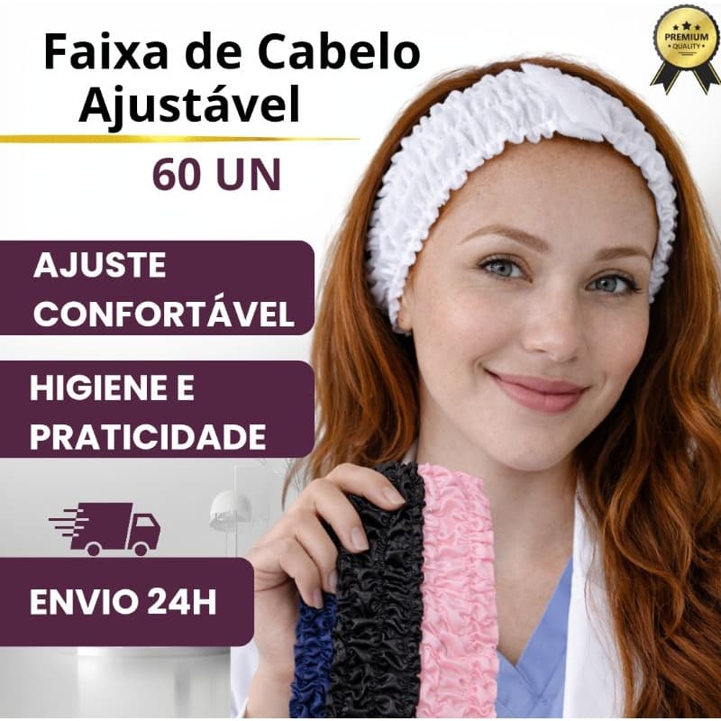 Faixa de Cabelo Skin Care Descartável Ajustável