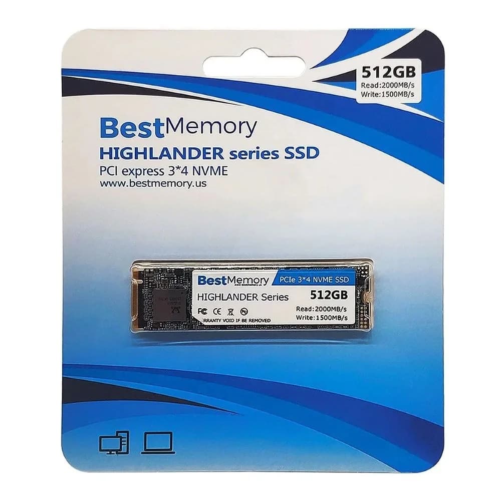 Hd Ssd M.2 512gb Best Memory Highlander 2000 / 1500mbps