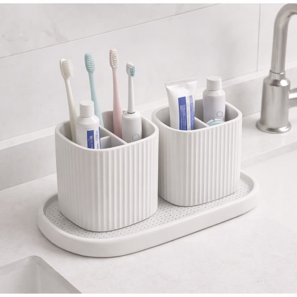 Suporte Porta Escova De Dente E Creme Dental Pia Banheiro