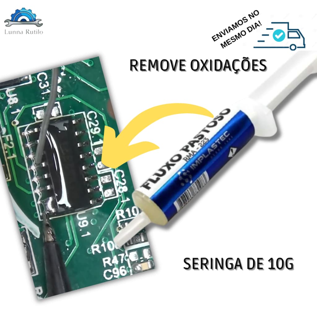 Fluxo Pastoso Para Solda Rma-223 10g Bga Reballing Reflow Implastec