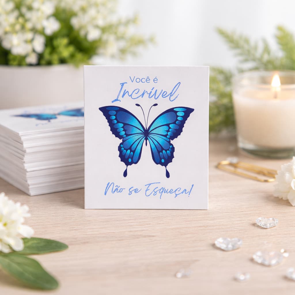 100 Mini Cartões Frases Motivacionais Você é incrível Pronta Entrega Impressão Digital Cores Vivas