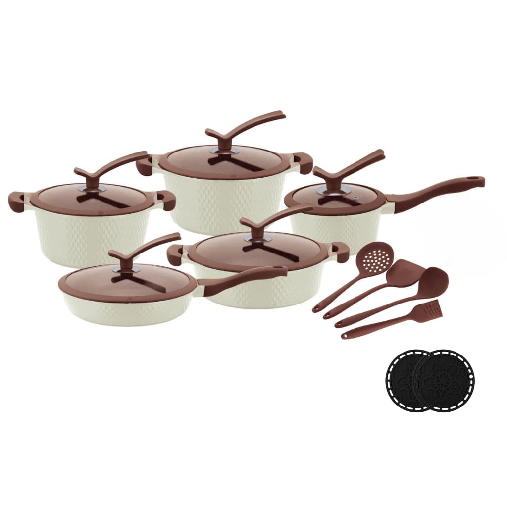 Jogo de Panelas Cerâmica Granito Antiaderente Peças Indução e Gás Frigideira Caçarola Kit Cozinha