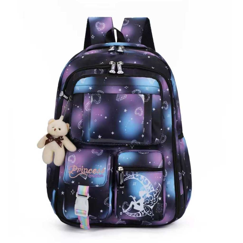 Mochila Escolar Feminina Infantil Juvenil Grande Capacidade Bolsa Viagem Passeio Abertura 180°