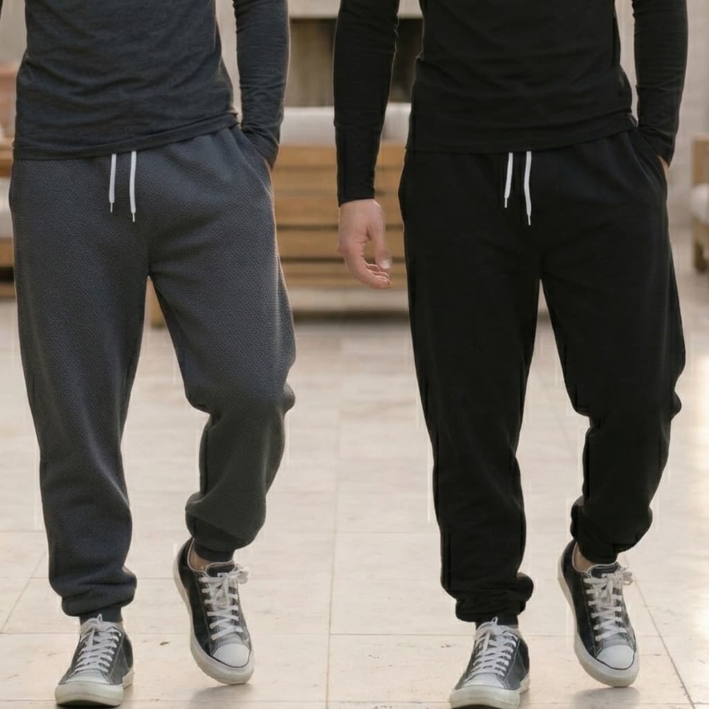 Kit Calças Moletom Masculino stilo jogger Inverno Peluciada Grossa Confortável com Cordão bolso