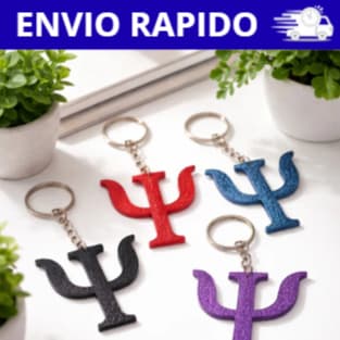 Chaveiro Psicologia Símbolo Curso Universitário - Presente Formatura Estudante Psicologa Psicologo