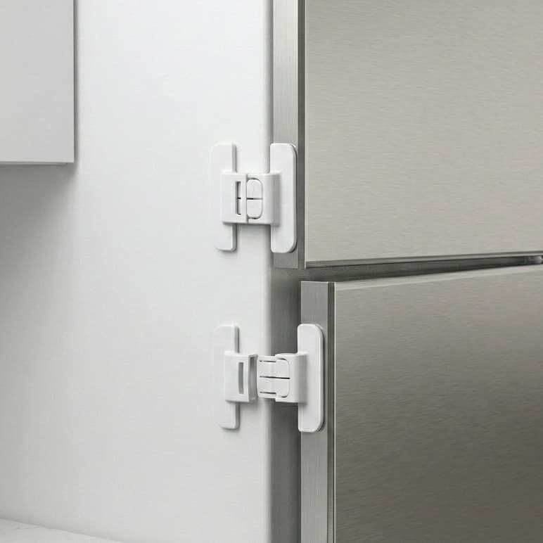 Kit 2 Travas de Geladeira Bebê Segurança Infantil Adesivo 3M