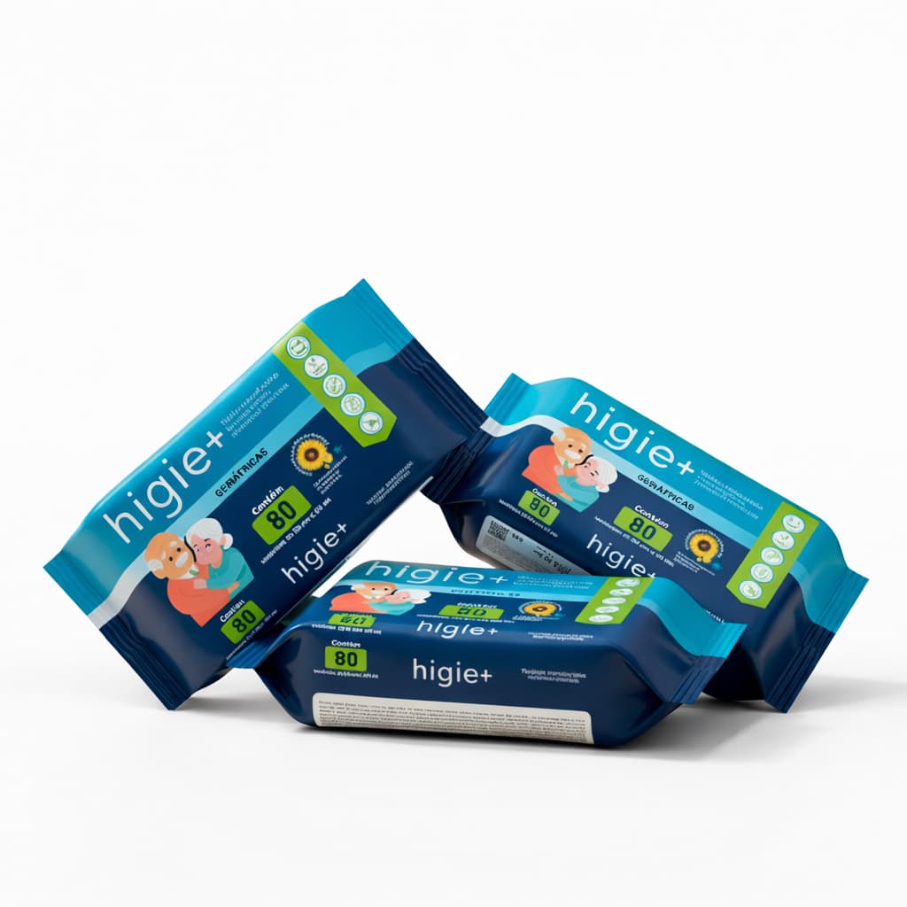 Kit 3 Lenços Umedecidos Geriátricos Higie+ 80 Folhas