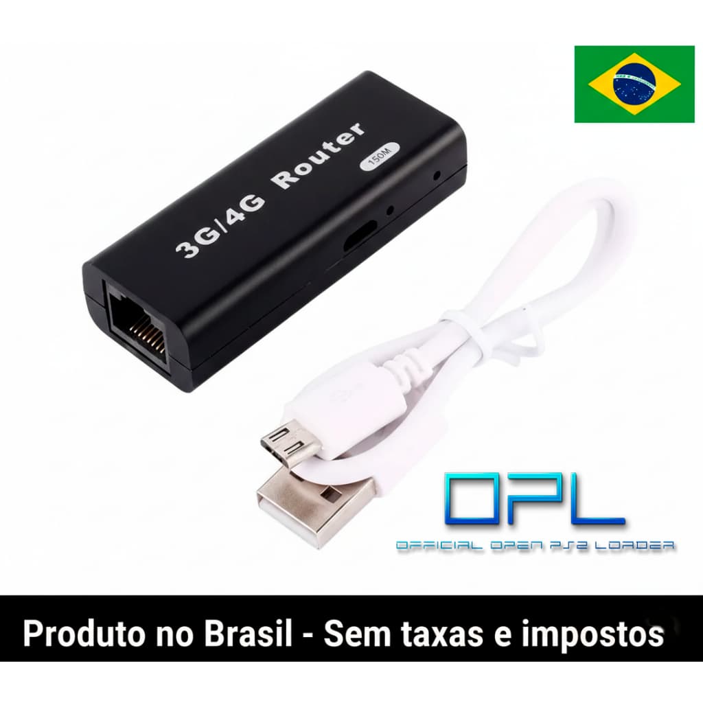 Mini Roteador Router Portátil USB Sem Fio 3G/4G Hotspot WiFi Wlan 150Mbps RJ45 Compatível PS2