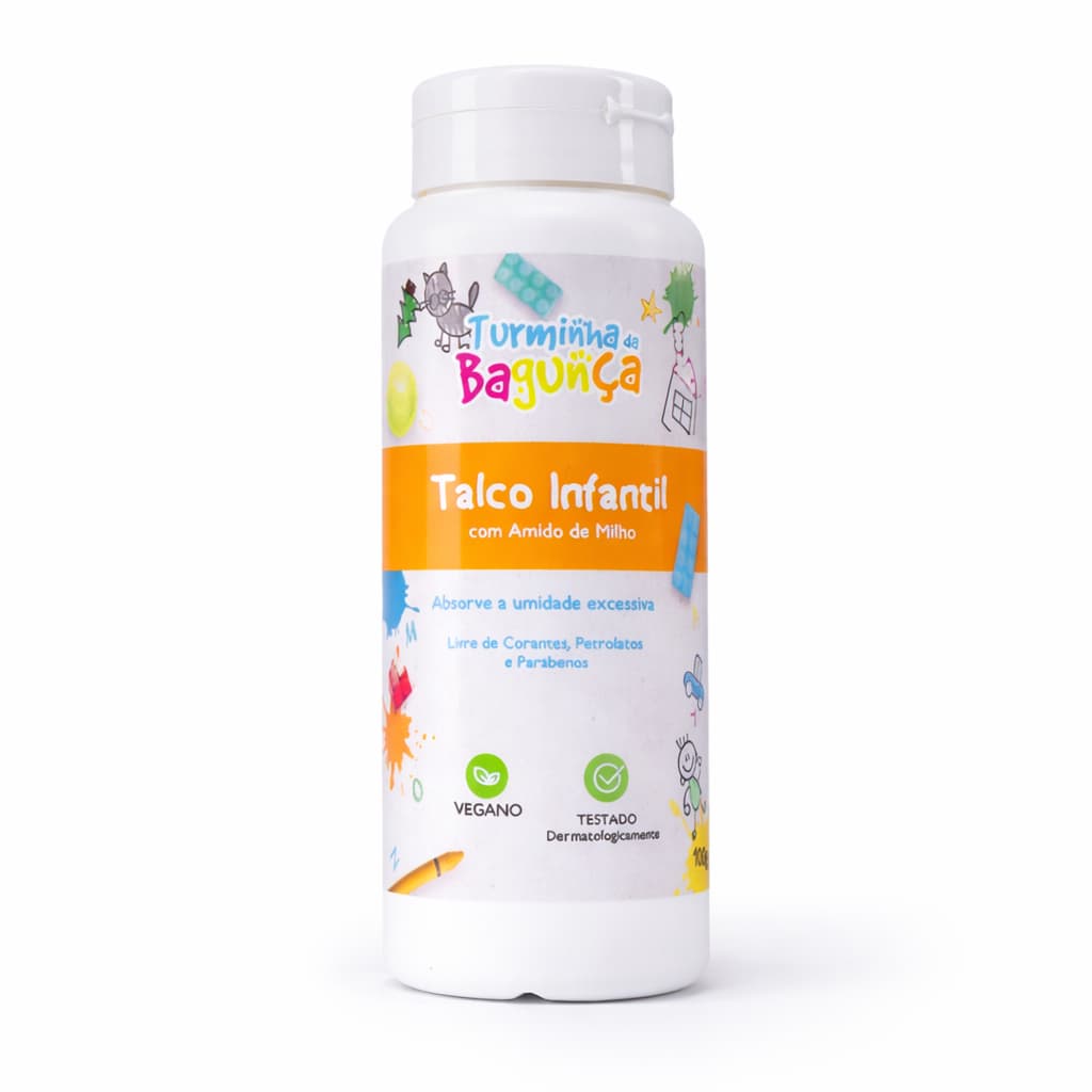 Talco Infantil Turminha da Bagunça 100g Vegano