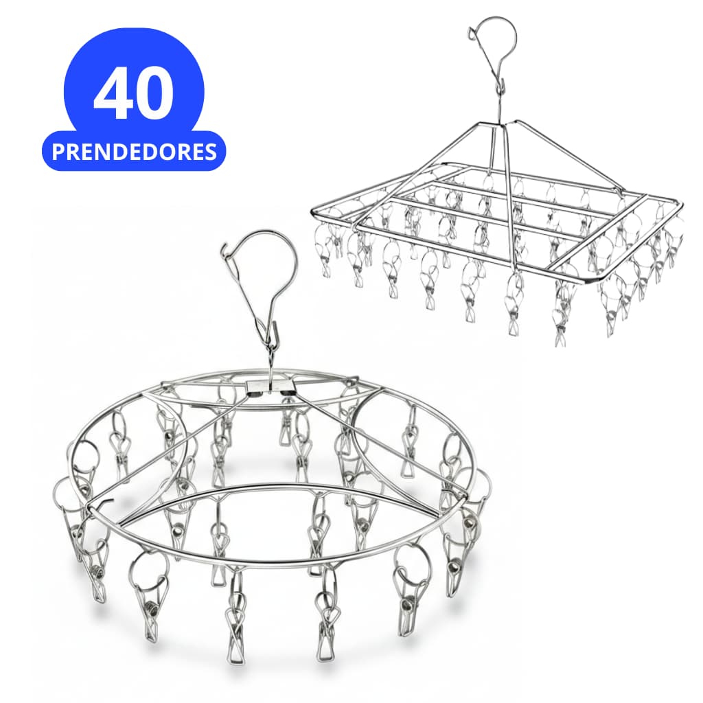 Varal 40 Prendedores Inox Reforçado Para Roupa Intima Meia Cueca Calcinha Premium Roupas