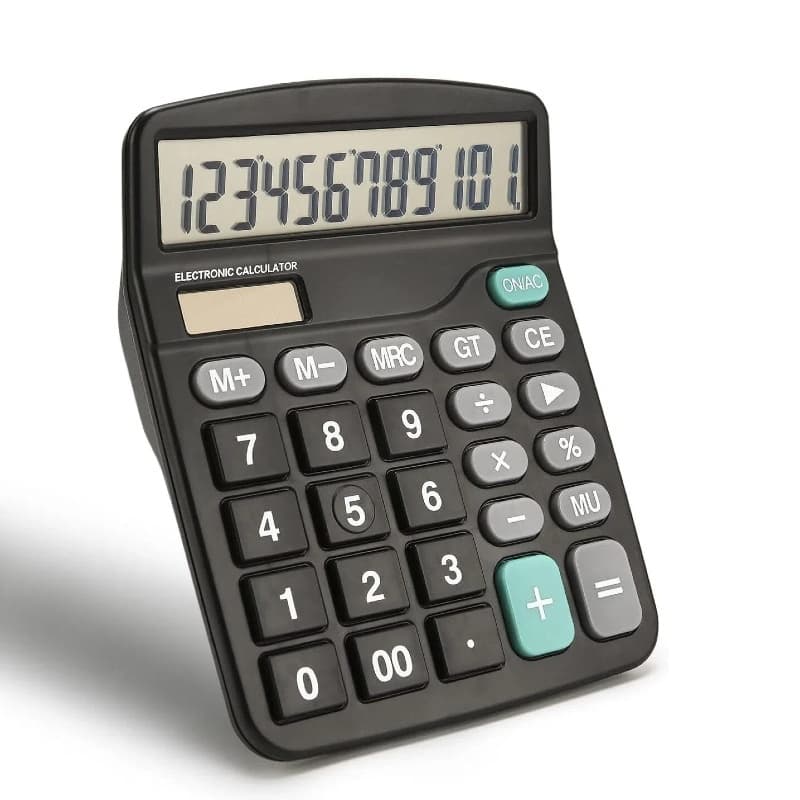 Calculadora de Mesa 12 Dígitos Com Grande Tela Para Escritório, Preta,Azul,rosa