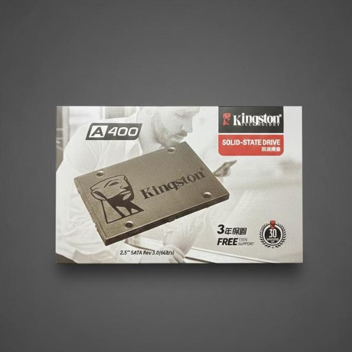 SSD 240GB Kingston A400, SATA, Leitura 500MB/s, Gravação 350MB/s - SA400S37/240G (caixa)