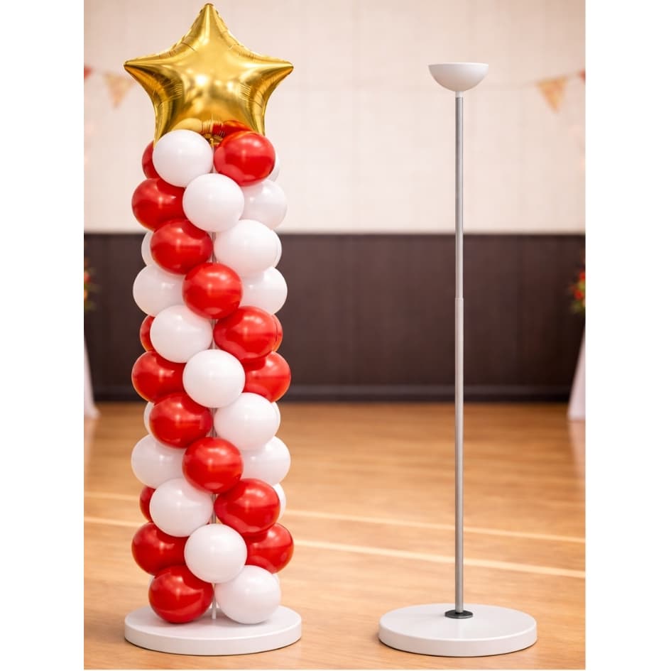 Suporte para Balão 1,75m Ajustável com Haste de Ferro Reforçada Decoração Festa