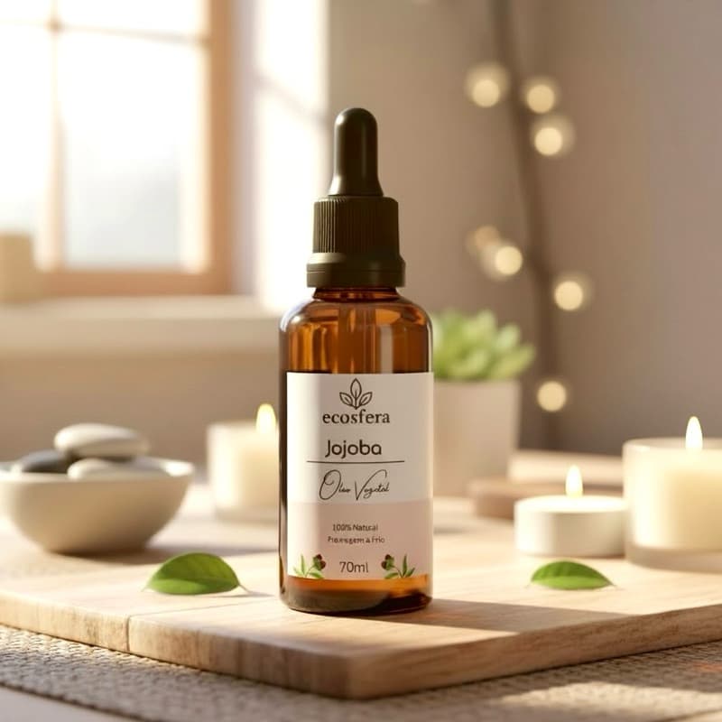 Óleo Vegetal Jojoba 100% Puro -70ML.Demaquilante Natural, Regenera, Tonifica e Hidrata.
