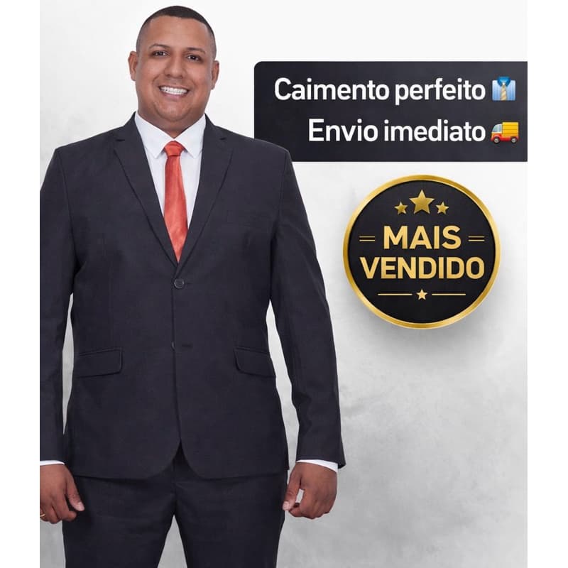 Terno Masculino Plus Size Oxford Premium Corte Italiano Direto da Fábrica