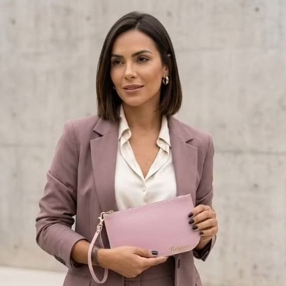 Kit 2  Carteira de Mão Personalizadas + Alça Removível