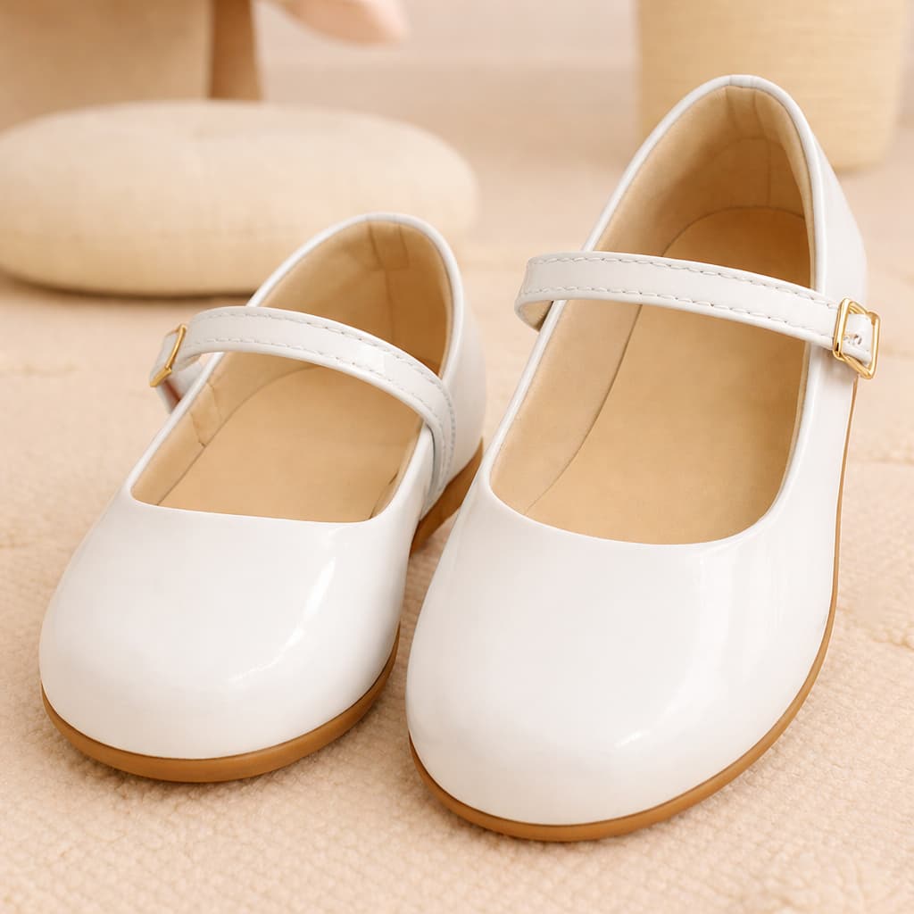 Sapatilha Infantil Menina Kids Luxo Ajuste de Fivelas Lisa Palmilha Confortável 17 ao 22