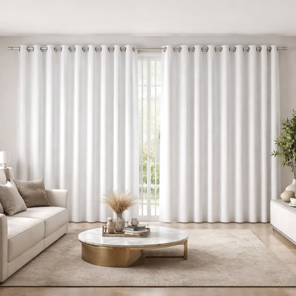 Cortina de Micro Percal para sala e quarto 6,00 largura x 2,40 altura