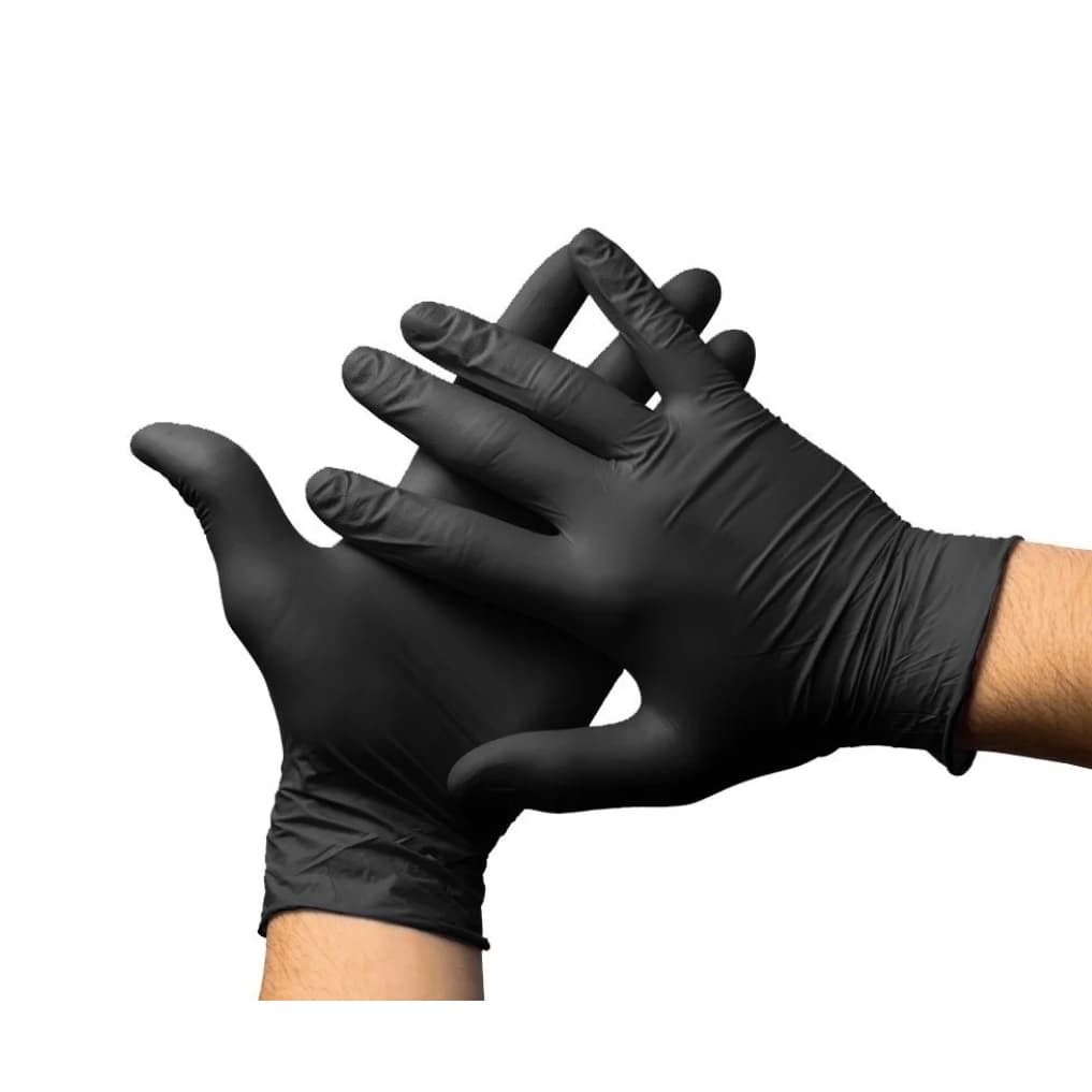 Luva Preta Luva Descartável Nitrilica Talge Black Com Kit 10 Pares Luva Preta Sem pó