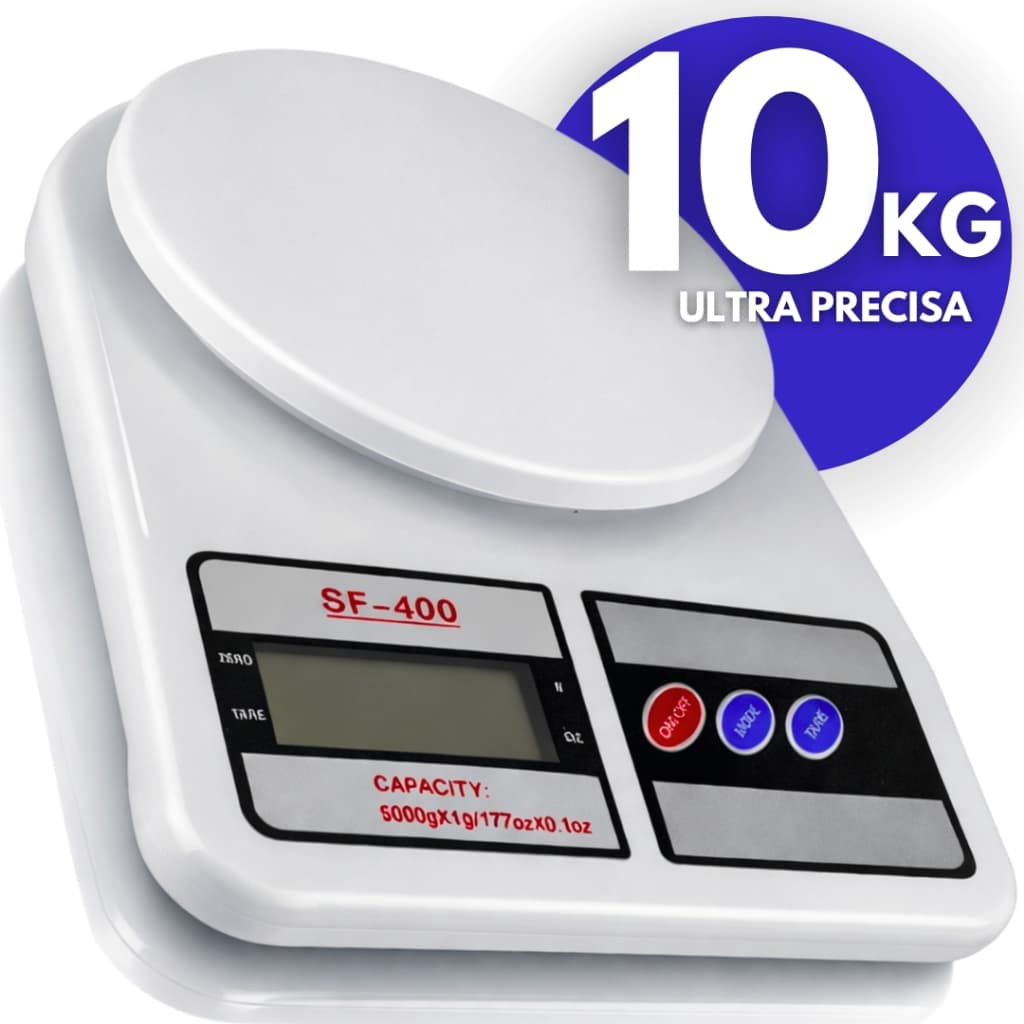 Balança Digital Cozinha 10kg Alta Precisão para Alimentos Dieta Nutrição Confeitaria