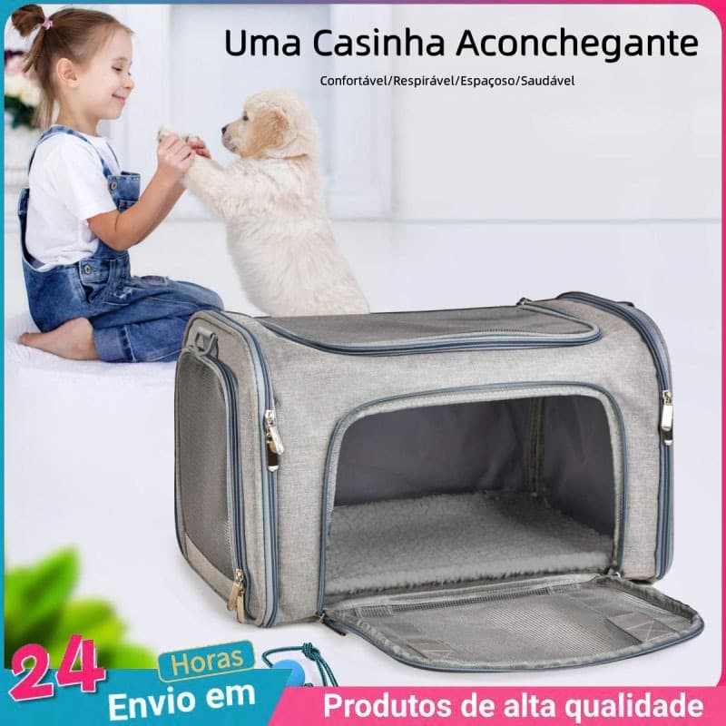 Mochila Transporte Pet Compatível com Avião para Cachorros e Gatos
