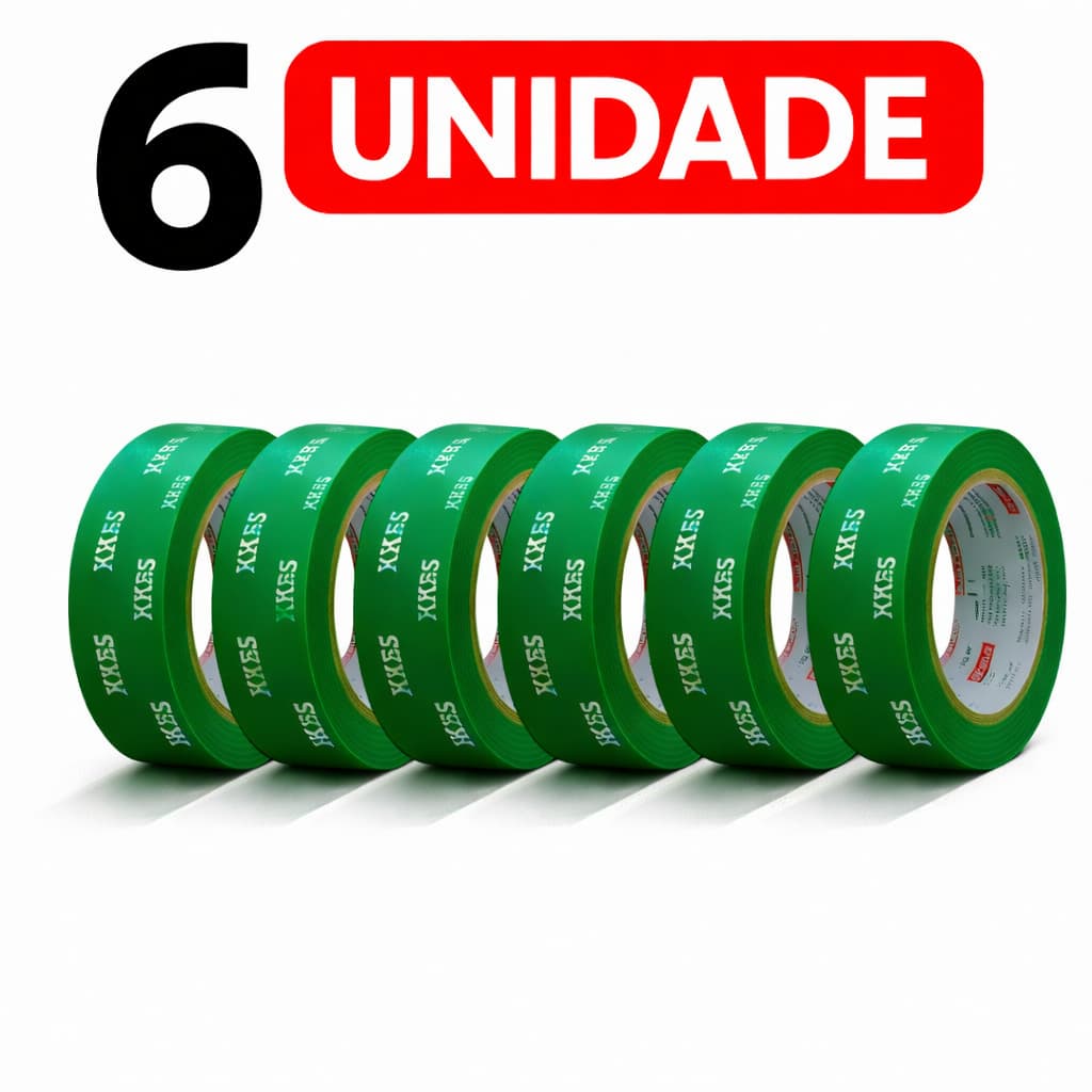 Fita Dupla Face 6 Rolos 12MM X 2M Extra Forte Fixa Tudo Pvc Cabeceira Ripado Quadros Mdf Pratico