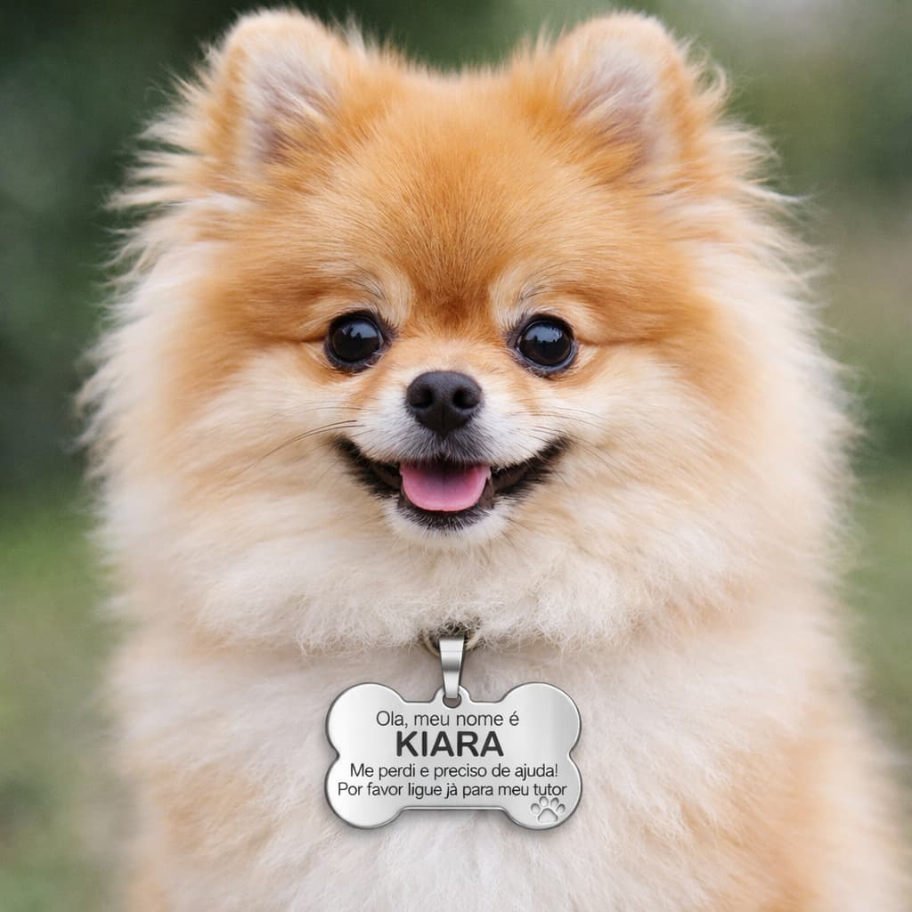 Placa Pingente Identificação Osso Aço Inoxidável Pet Cães Cachorro Tag Gravado Nome Personalizada ta