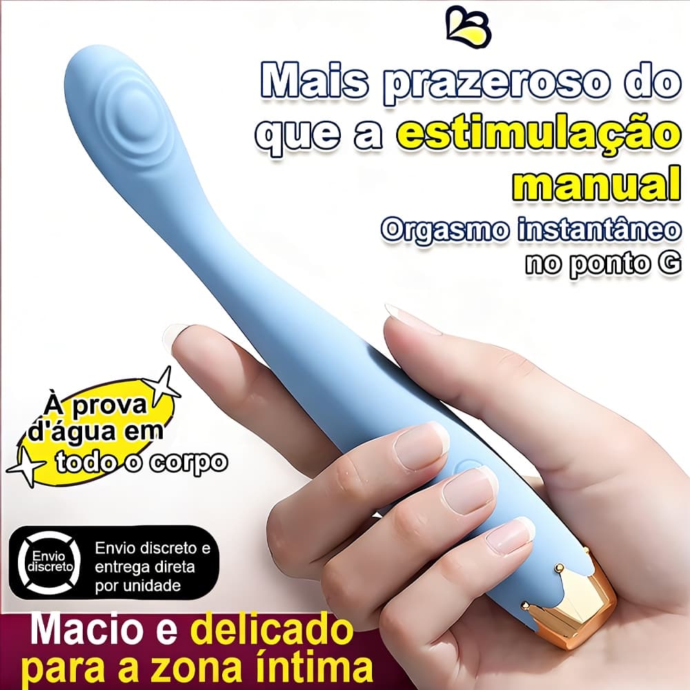 Vibrador Feminino Ponto G Recarregável Silicone Macio Estimulação Intensa À Prova d'Água